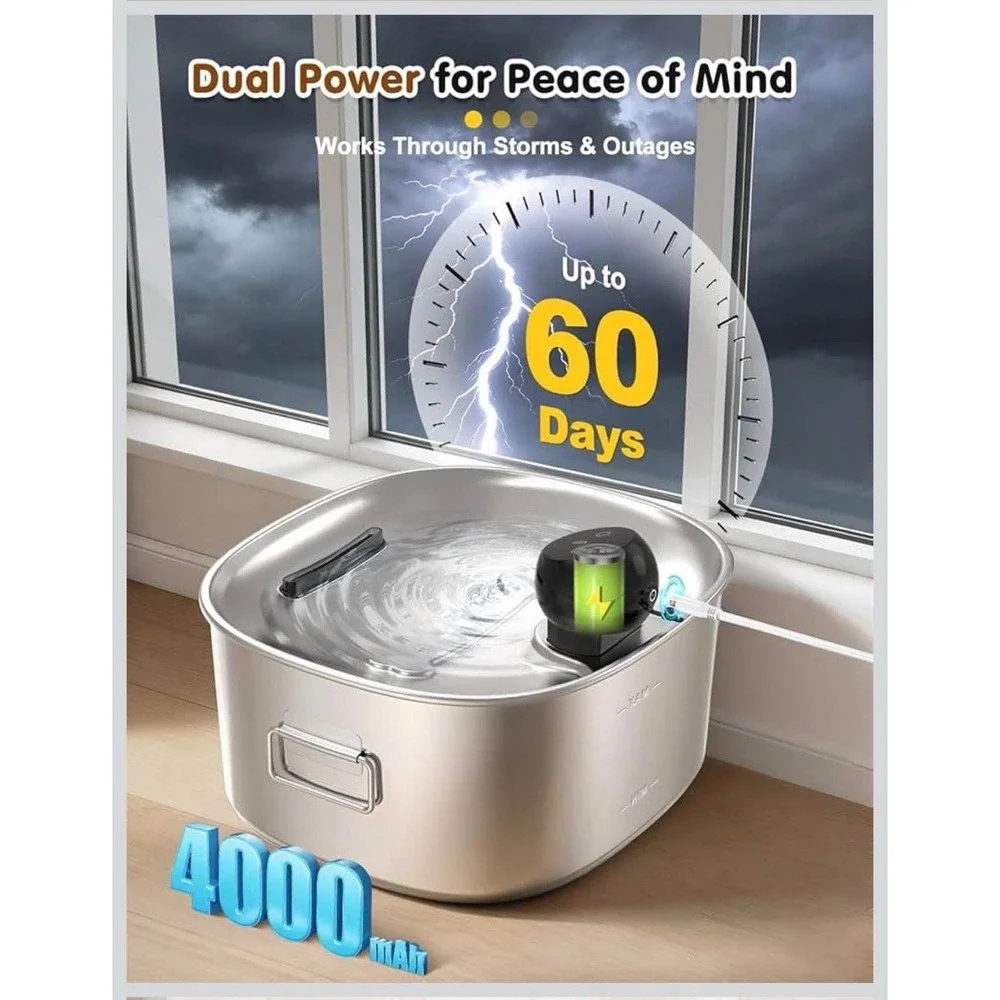 Dog Water Bowl Dispenser 10L/2.6Gal Automatic Dog Water Fountain With App & 2.4G